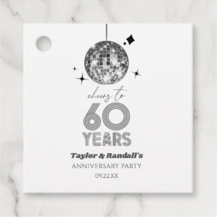 Etiquetas Para Lembrancinhas Disco Anima 60 Anos Festa de Aniversário de Casame