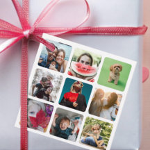 Diversão Branco 9 Foto Quadrada 