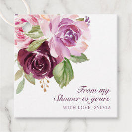 Etiquetas Para Lembrancinhas Do Meu Chuveiro Para o Seu Flor de Ameixa para Chá