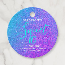 Etiquetas Para Lembrancinhas Doce 16 Glitter Roxo De Teal Obrigado Nome