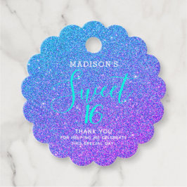 Etiquetas Para Lembrancinhas Doce 16 Roxo Roxo De Teal Obrigado Aniversário