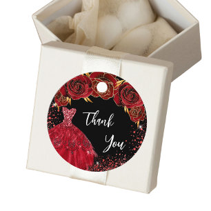 Etiquetas Para Lembrancinhas Doce 16 vestido preto obrigado você