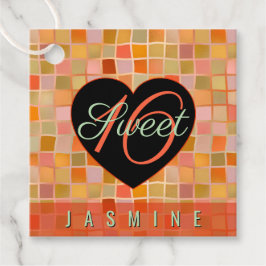 Etiquetas Para Lembrancinhas Doce adolescente de 16 coração negro