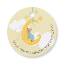 Doce Bear Moon Chá de fraldas Obrigado