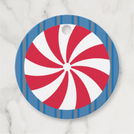 Etiquetas Para Lembrancinhas Doces de hortelã-pimenta azuis e Rico