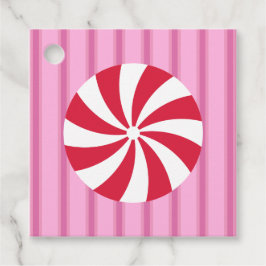 Etiquetas Para Lembrancinhas Doces de hortelã-pimenta cor-de-rosa, divertida e 