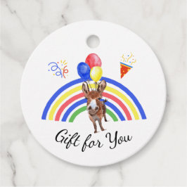 Etiquetas Para Lembrancinhas Donkey Gift Tags in White