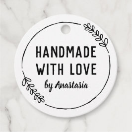 Etiquetas Para Lembrancinhas Doodle Wreath Handmade with Love