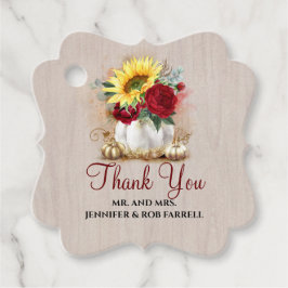Etiquetas Para Lembrancinhas Dourado Casamento de Pumpkin Burgundy e Sunflower