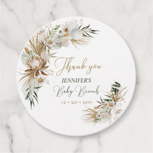 Etiquetas Para Lembrancinhas Dourado Chá de fraldas Boho/Bohemian Brunch Obriga