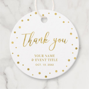 Etiquetas Para Lembrancinhas Dourado   Favor de Aniversário Moderno Obrigado F