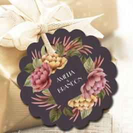 Etiquetas Para Lembrancinhas Dramatic Floral Wedding Favor Tags