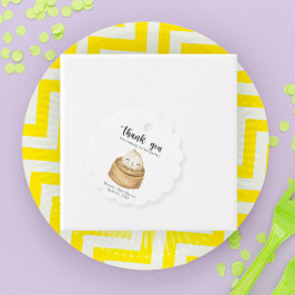Etiquetas Para Lembrancinhas Dumpling de aquarela - obrigado baby shower