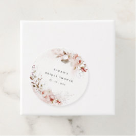 Etiquetas Para Lembrancinhas Dusky Fall Marsala Blush Floral Festa de Casamento