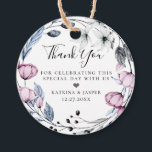 Etiquetas Para Lembrancinhas Dusty Blue Mauve Floral Wreath Wedes<br><div class="desc">Lindas flores de aquarela e coroa foliar em tons de tendências de azul empoeirado,  mauve,  cinza e branco,  obrigado que você privilegia etiquetas. Parte traseira das características da etiqueta,  cor azul sólida empoeirada.</div>