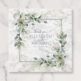 Etiquetas Para Lembrancinhas Dusty Botanical Greenery Dourado Casamento Marble