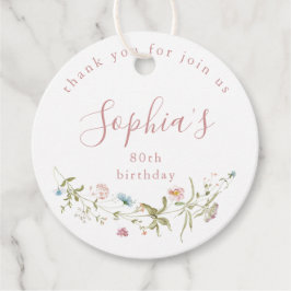 Etiquetas Para Lembrancinhas Dusty Pink Wildflower Rustic Boho Aniversário