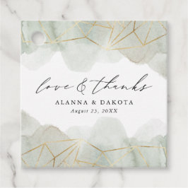 Etiquetas Para Lembrancinhas Dusty Sage Green Watercolor Casamento Geométrico D