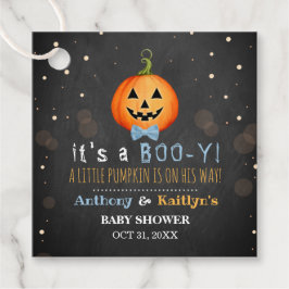 Etiquetas Para Lembrancinhas É um Boo-y! Chá de fraldas de Halloween de Pequeno
