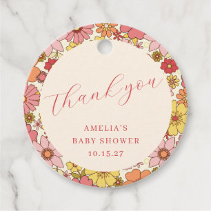 Etiquetas Para Lembrancinhas É um Chá de fraldas cor-de-rosa com vidraça rosa