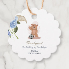 Etiquetas Para Lembrancinhas É um garoto urso chá de fraldas azul bonito graças