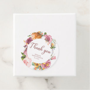 Etiquetas Para Lembrancinhas É uma garota rosa, Floral, OBRIGADA, Chá de fra