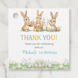 Etiquetas Para Lembrancinhas Easter Bunny Boy First Birthday Favor Gift Tag