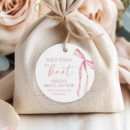Etiquetas Para Lembrancinhas Ela Está Dando o Nó Coquette Bow Chá de Noiva