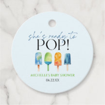 Ela está pronta para Pop! Chá de fraldas