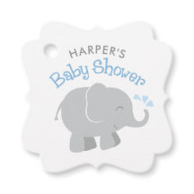 Elefante Moderno Menino Chá Azul e Cinza