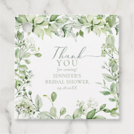 Etiquetas Para Lembrancinhas Elegância Moderna em Verde Folhado Agradecimento