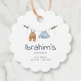 Etiquetas Para Lembrancinhas Elegant Aqiqah Favor Tags Baby Boy Thank You Gift 
