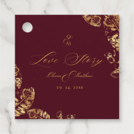 Etiquetas Para Lembrancinhas Elegant Boho | Casamento de outono Dourado e Borgo