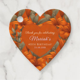 Etiquetas Para Lembrancinhas Elegant Custom Lilies Floral Birthday Present