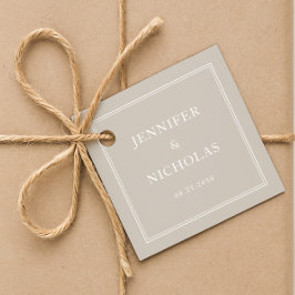 Etiquetas Para Lembrancinhas Elegant Formal Taupe Wedding