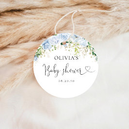 Etiquetas Para Lembrancinhas Elegant Light Blue Baby Shower Favor Tags