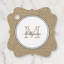 Etiquetas Para Lembrancinhas Elegant Monogram Name Country Chic Style Burlap