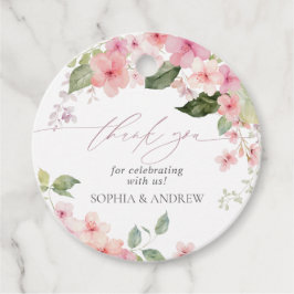 Etiquetas Para Lembrancinhas Elegant Pink Sakura Flowers Wedding Favor Tags