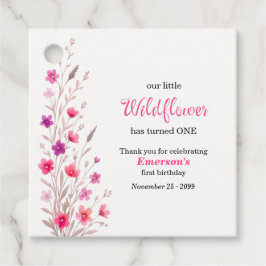 Etiquetas Para Lembrancinhas Elegant Pink Wildflower 1st Birthday Party