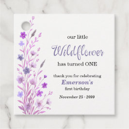 Etiquetas Para Lembrancinhas Elegant Purple Wildflower 1st Birthday Party
