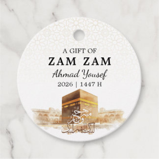 Etiquetas Para Lembrancinhas Elegante água Zam Zam HAJJ MABRUR