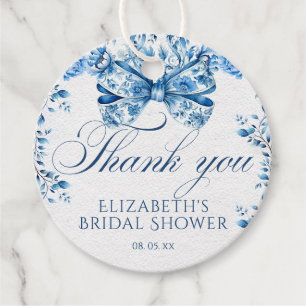 Etiquetas Para Lembrancinhas Elegante Arco Floral Azul Caligrafia Obrigado