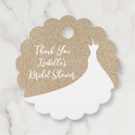 Etiquetas Para Lembrancinhas Elegante Beach Chá de panela Obrigado White