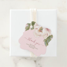 Elegante Blush Peony Floral Obrigado Casamento