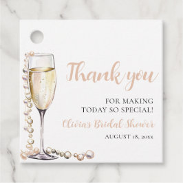 Etiquetas Para Lembrancinhas Elegante Chuva de Noiva com Pérolas Modernas e Pro