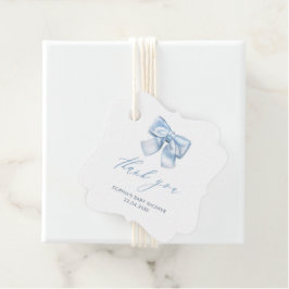 Etiquetas Para Lembrancinhas Elegante Clasic Gingham Baby Blue Arco Obrigado