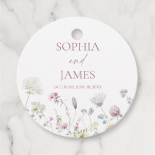 Etiquetas Para Lembrancinhas Elegante Flor de Campo Floral Flores Casamento