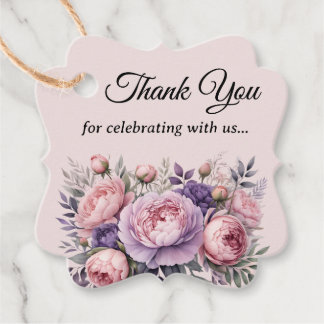 Etiquetas Para Lembrancinhas Elegante Floral soft pastel cores Obrigado