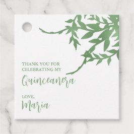 Etiquetas Para Lembrancinhas Elegante Greenery Quinceañera