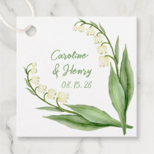 Etiquetas Para Lembrancinhas Elegante Lírio do Vale Casamento Personalizado